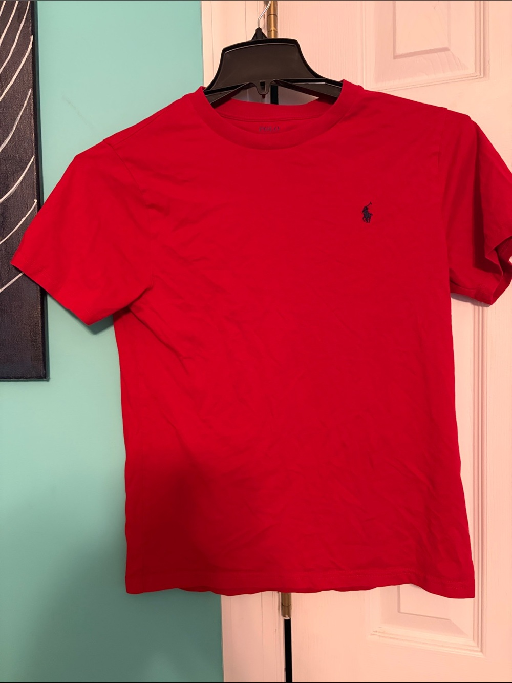 Polo by Ralph Lauren Red Crewneck Tee with Navy Pony